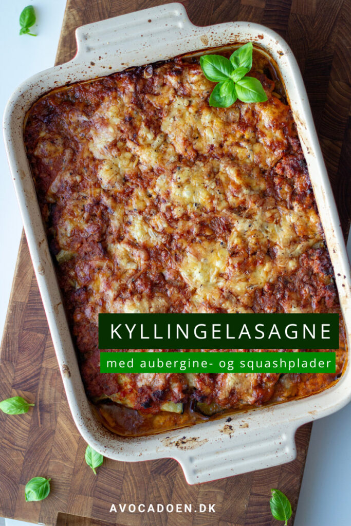 Kyllingelasagne med aubergine og squash