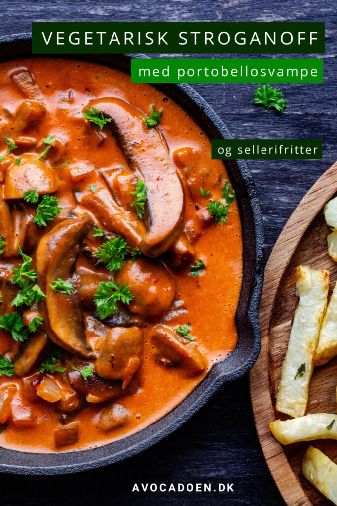 Vegetarisk stroganoff med portobellosvampe