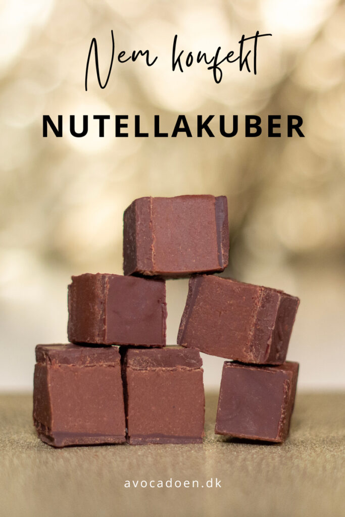 Nutellakuber konfekt med nutella og chokolade