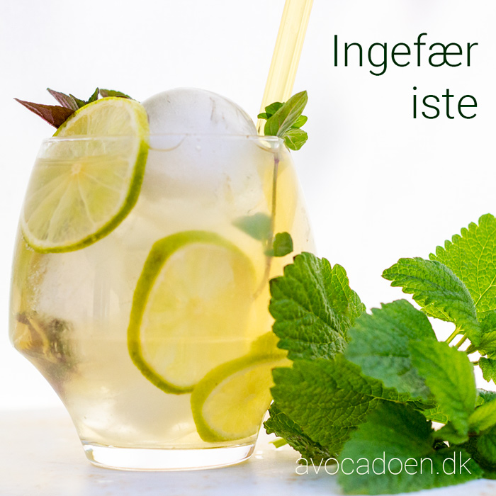 Ingefær-iste med lime og mynte.